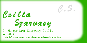 csilla szarvasy business card